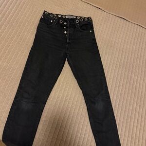 Agolde Black Straight Leg Jeans